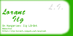 lorant ilg business card